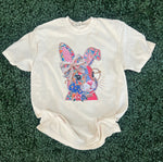 Load image into Gallery viewer, Floral Bunny With Glasses on Comfort Colors (Shown on Ivory)
