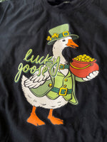 Load image into Gallery viewer, Lucky Goose on Gildan Softstyle Black
