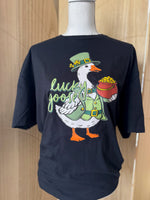 Load image into Gallery viewer, Lucky Goose on Gildan Softstyle Black
