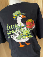 Load image into Gallery viewer, Lucky Goose on Gildan Softstyle Black
