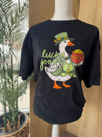 Load image into Gallery viewer, Lucky Goose on Gildan Softstyle Black
