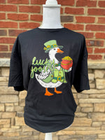 Load image into Gallery viewer, Lucky Goose on Gildan Softstyle Black
