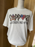 Load image into Gallery viewer, Support Our Troops and Veterans on White
