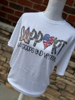 Load image into Gallery viewer, Support Our Troops and Veterans on White
