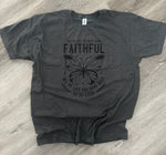 Load image into Gallery viewer, All My Life You Have Been Faithful Butterfly on Tultex Heather Charcoal
