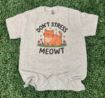 Load image into Gallery viewer, Don't Stress Meowt Orange Cat on Ash Gray
