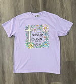 Load image into Gallery viewer, I Will Praise Him In Every Season Floral on Comfort Colors (Shown on Butter)
