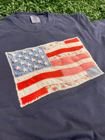 Load image into Gallery viewer, Patchwork USA Flag on Comfort Colors (Shown on Navy)

