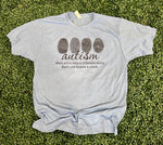 Load image into Gallery viewer, Autism Fingerprint Black on Tultex Heather Athletic Blue
