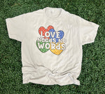 Load image into Gallery viewer, Love Needs No Words Colorful Hearts on Silver
