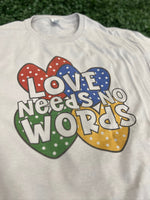 Load image into Gallery viewer, Love Needs No Words Colorful Hearts on Silver
