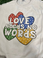 Load image into Gallery viewer, Love Needs No Words Colorful Hearts on Silver

