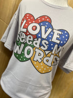 Load image into Gallery viewer, Love Needs No Words Colorful Hearts on Silver
