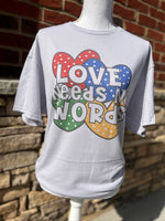 Load image into Gallery viewer, Love Needs No Words Colorful Hearts on Silver
