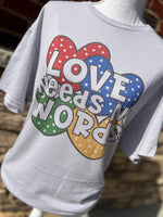 Load image into Gallery viewer, Love Needs No Words Colorful Hearts on Silver
