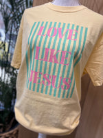 Load image into Gallery viewer, Love Like Jesus Stripes on Comfort Colors (Shown on Butter)
