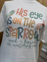 Load image into Gallery viewer, Pastel His Eye Is On The Sparrow on White

