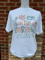 Load image into Gallery viewer, Pastel His Eye Is On The Sparrow on White
