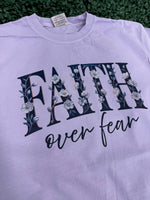 Load image into Gallery viewer, Faith over Fear on Comfort Colors Orchid
