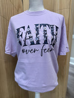 Load image into Gallery viewer, Faith over Fear on Comfort Colors Orchid
