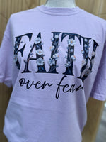 Load image into Gallery viewer, Faith over Fear on Comfort Colors Orchid
