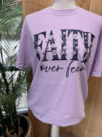 Load image into Gallery viewer, Faith over Fear on Comfort Colors Orchid
