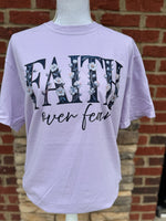 Load image into Gallery viewer, Faith over Fear on Comfort Colors Orchid

