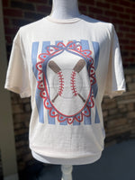 Load image into Gallery viewer, Baseball and Bat Frame on Cream
