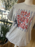 Load image into Gallery viewer, Hey Batta Batta on Ash Gray
