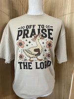Load image into Gallery viewer, Off To Praise The Lord Goose on Sand
