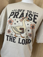 Load image into Gallery viewer, Off To Praise The Lord Goose on Sand

