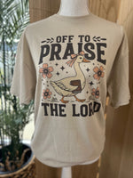 Load image into Gallery viewer, Off To Praise The Lord Goose on Sand
