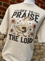 Load image into Gallery viewer, Off To Praise The Lord Goose on Sand
