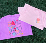 Load image into Gallery viewer, Front/Back Floral Hem of His Garment on Comfort Colors (Shown on Blossom)
