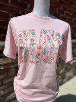 Load image into Gallery viewer, Floral Varsity AMEN with Pearls on Comfort Colors (Shown on Blossom)
