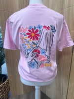 Load image into Gallery viewer, Front/Back Floral Hem of His Garment on Comfort Colors (Shown on Blossom)
