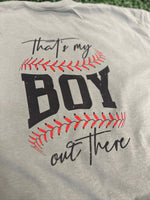 Load image into Gallery viewer, Front/Back That's My Boy Out There on Comfort Colors (Shown on Granite)
