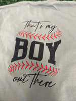 Load image into Gallery viewer, Front/Back That's My Boy Out There on Comfort Colors (Shown on Granite)
