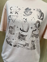Load image into Gallery viewer, Vintage Cat Collage on Gildan Softstyle Dusty Rose

