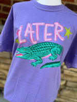 Load image into Gallery viewer, Front/Back Later Gator on Comfort Colors Violet
