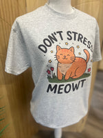 Load image into Gallery viewer, Don't Stress Meowt Orange Cat on Ash Gray
