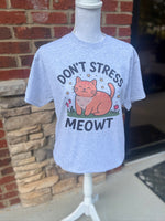 Load image into Gallery viewer, Don't Stress Meowt Orange Cat on Ash Gray
