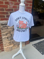 Load image into Gallery viewer, Don't Stress Meowt Orange Cat on Ash Gray
