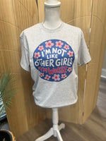 Load image into Gallery viewer, I'm Not Like Other Girls I'm Worse Floral Circle on Ash Gray
