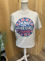 Load image into Gallery viewer, I'm Not Like Other Girls I'm Worse Floral Circle on Ash Gray
