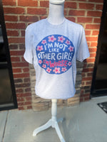 Load image into Gallery viewer, I'm Not Like Other Girls I'm Worse Floral Circle on Ash Gray
