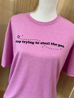 Load image into Gallery viewer, Front/Back God Is Still Writing Your Story on Gildan Softstyle Heather Radiant Orchid
