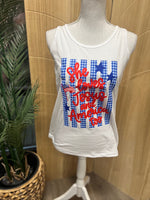 Load image into Gallery viewer, She Loves Jesus And America Too on Bella+Canvas Tank (Shown on White)
