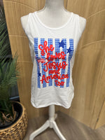 Load image into Gallery viewer, She Loves Jesus And America Too on Bella+Canvas Tank (Shown on White)
