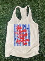 Load image into Gallery viewer, She Loves Jesus And America Too on Bella+Canvas Tank (Shown on White)
